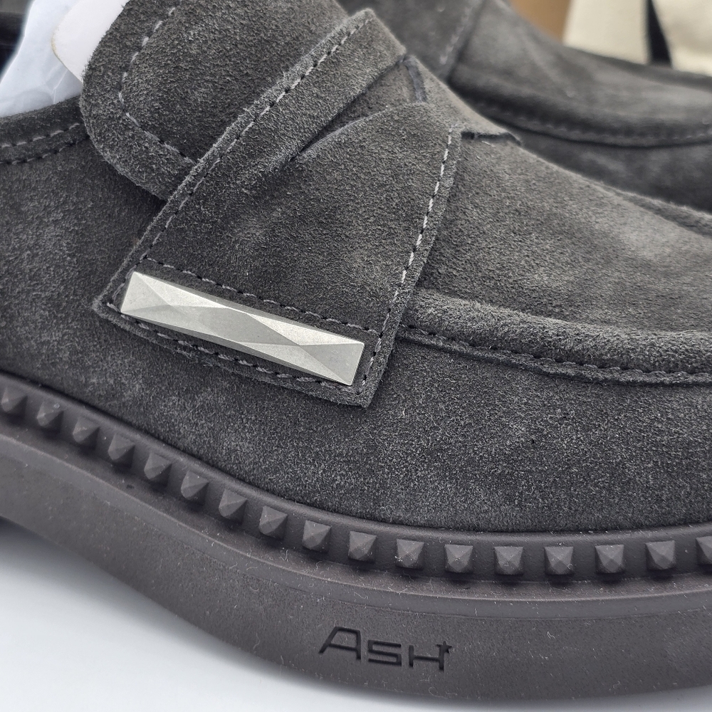 NIB Ash Medusa Suede Studded Platform Loafers, Bistro, EU 35/US 5, with dust bag - Picture 2 of 16